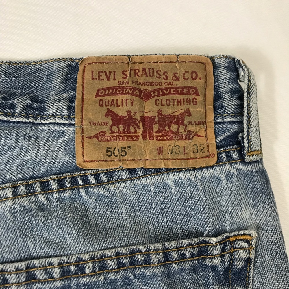 Levi’s 505 VTG Mom Jeans Straight Leg Frayed Hem - Picture 11 of 12